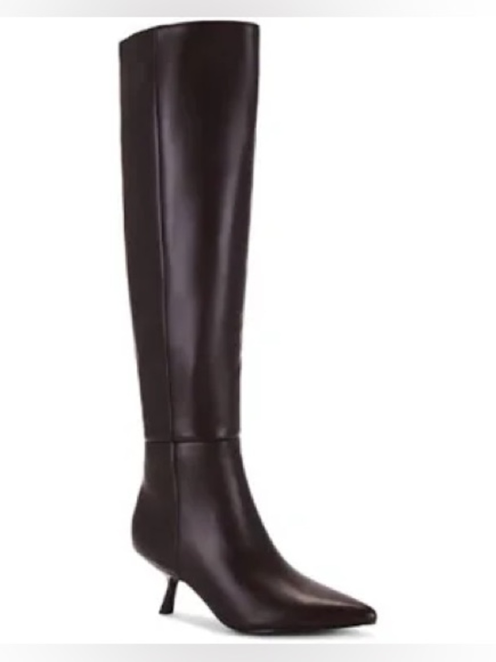 Femme LA Berlin Boot Size 8 Classic Knee-High Pointed-Toe Boot Chocolate Brown
